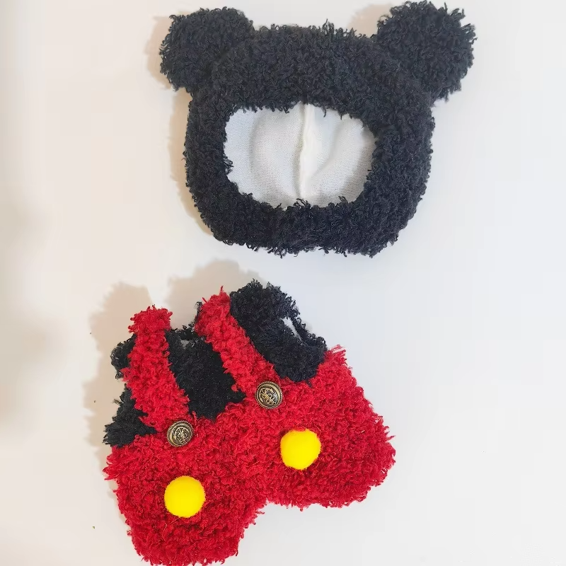 Add sparkle to that smile with the dashing 17 cm Red and Black Mouse ensemble—specially stitched for Labubu plush play pals - Image 5