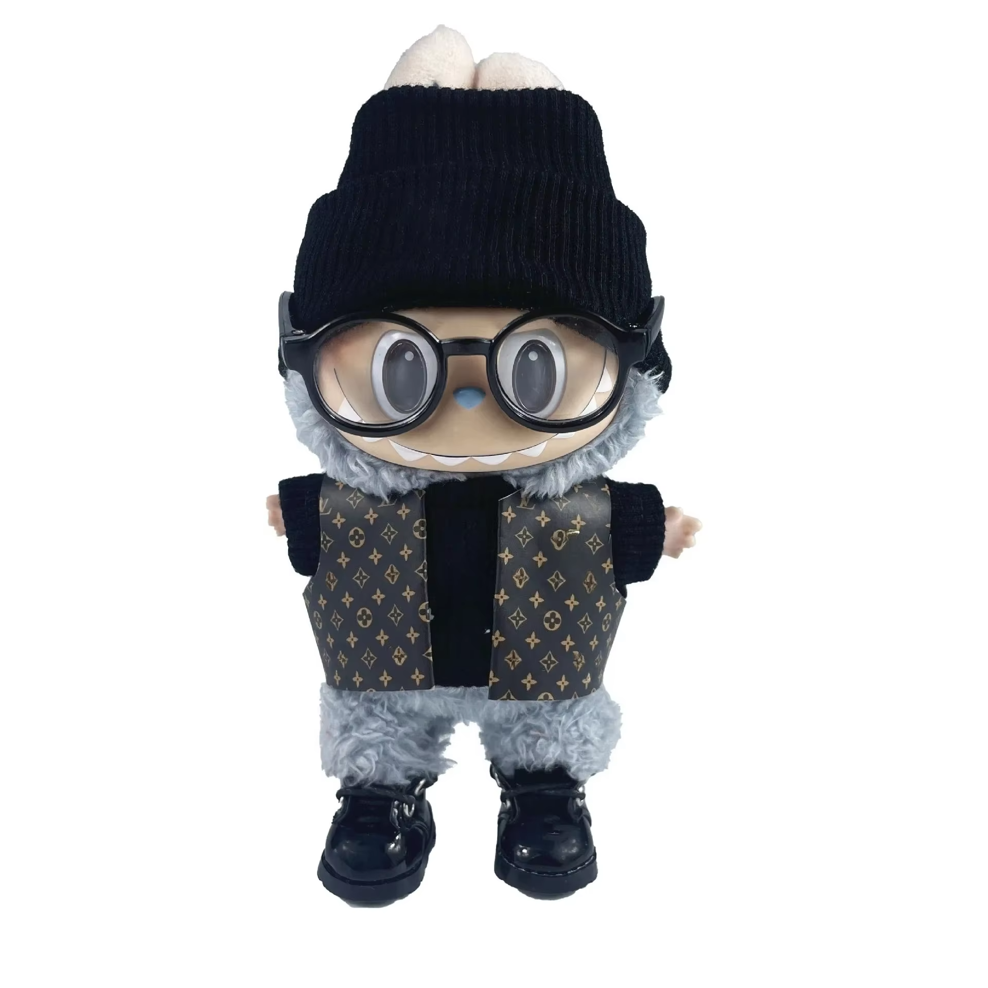 17cm Labubu II Dolls Clothing Kpop Exo Labubu Idol Leather Waistcoat Clothes Accessories Cultivate Present - Image 4