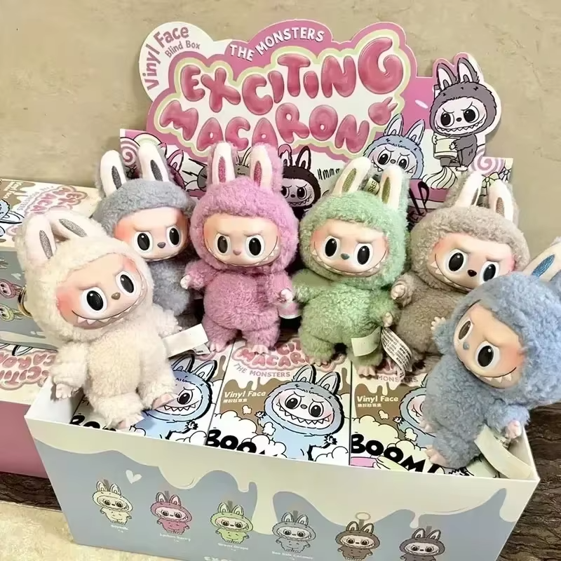 A Kawaii figure for a child's birthday, The Blind Box of The Monsters' Labubu Heartbeat Macaron PVC Figure Tabletop Ornament with Enamel Face - Image 6