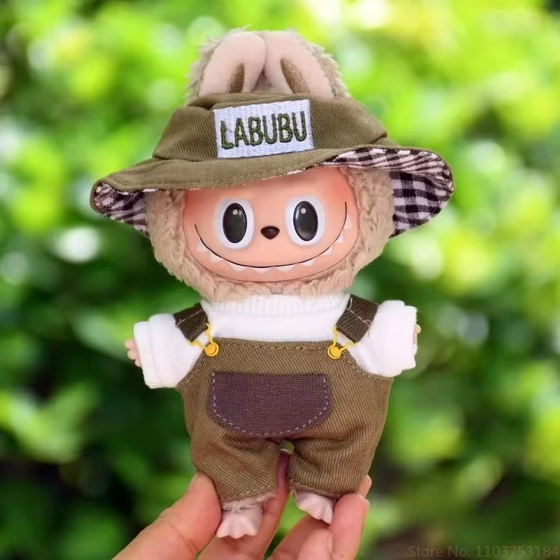 No Doll for 17 cm Fashion Clothes Hoodies Doll Clothes Color Match Hoodies Accessory Labubu v2 Adorable Plush Doll Outfit