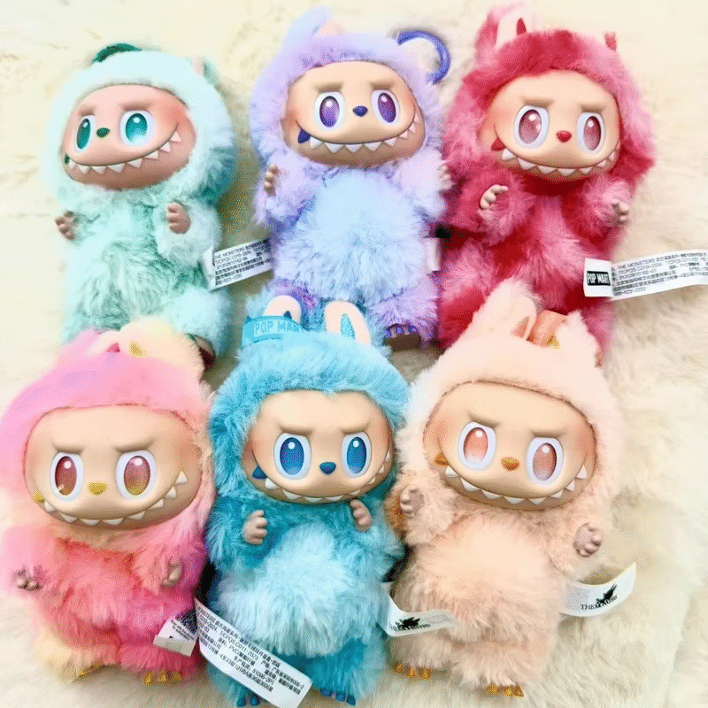 Popmart Macaron 3.0 Vinyl Doll Trend Surprise BoxPendant Ornament Girl Gift: New Labubu Front High Energy Series Plush Blind Box