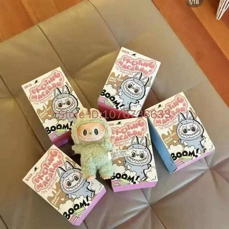 The Toy Macaroon Face Series Bag Pendant Real Action Figure is a charming addition to your collection. It is part of the POPMART Original Labubu Vinyl Keychain Blind Box Collectible Figure line