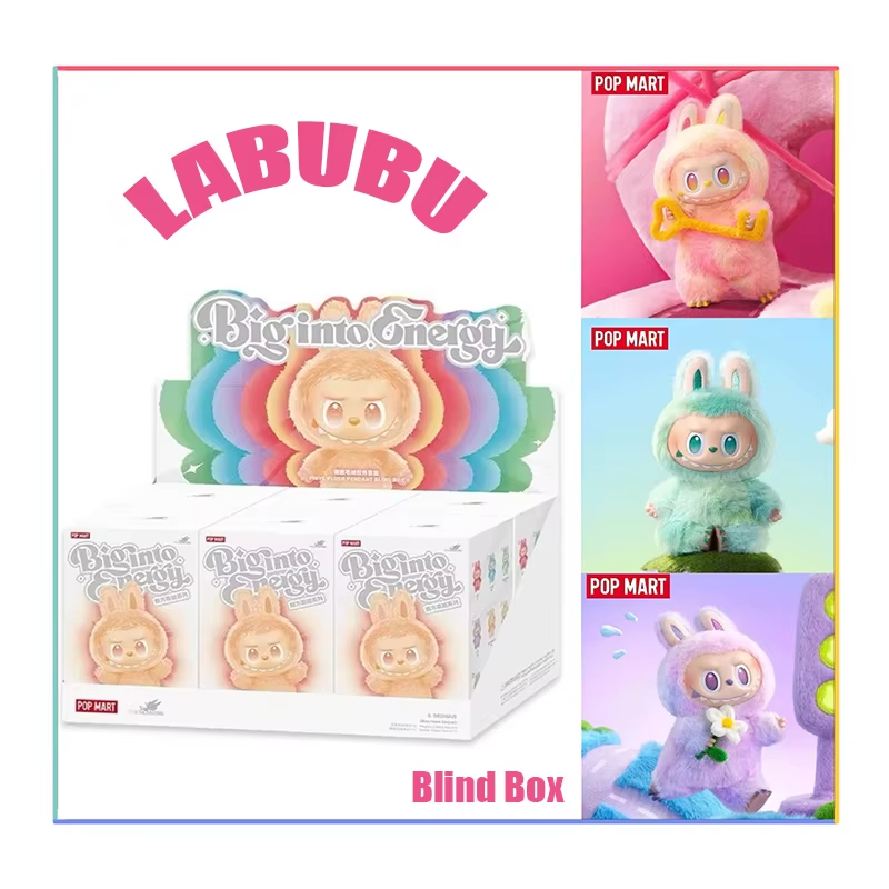 2025 Labubu V3 The Monsters Big Into Energy Series children’s toys New Blind Box Vinyl Plush Doll Pendant Gradient Color Girls’ Gifts