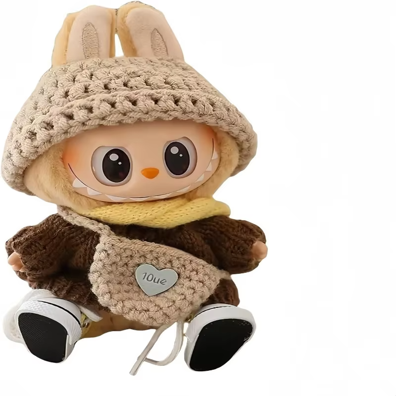Clothing for Labubu 17cm, Fashion Accessories for Dressing Up, High-End Outfit Accessories That Go Well with La Bubu (Brown) is guaranteed to make a statement the minute you open the box - Image 6