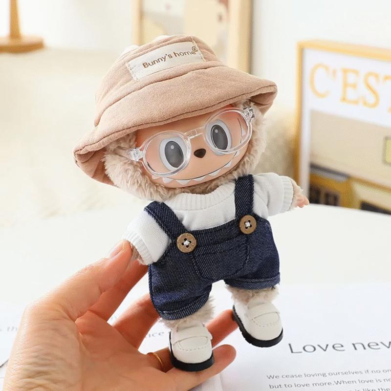 Contemporary Style 17cm Macaron Baby Doll Clothing Set for Collectible Figures: Labubu Baby Clothes Series Doll Outfit