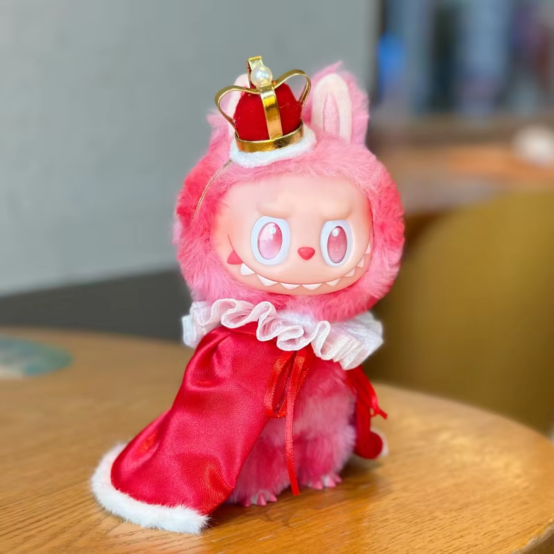 Crown-and-Cloak Apparel for 17cm Labubu Spark Fancy in Energy Blind Box Labubu Pendant Packgings - Image 3