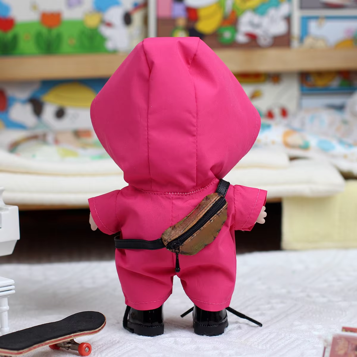Next up is the Korean-style Labubu outfit. Sized just for the Labubu 17-centimeter crew, you can grab the assault-suit look in versions V1, V2, or V3