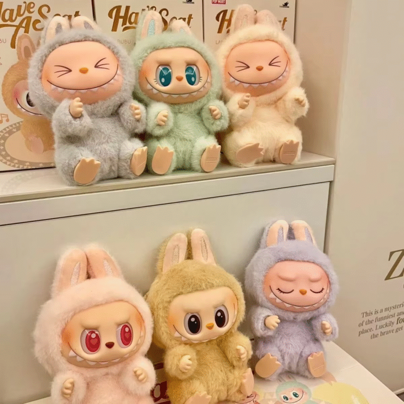 Warm Labubu The Blind Box Vinyl Plush Anime Figure from the Monsters Have A Seat Series Charming Keychain Toy Present: Kawaii Mystery Surprise Box