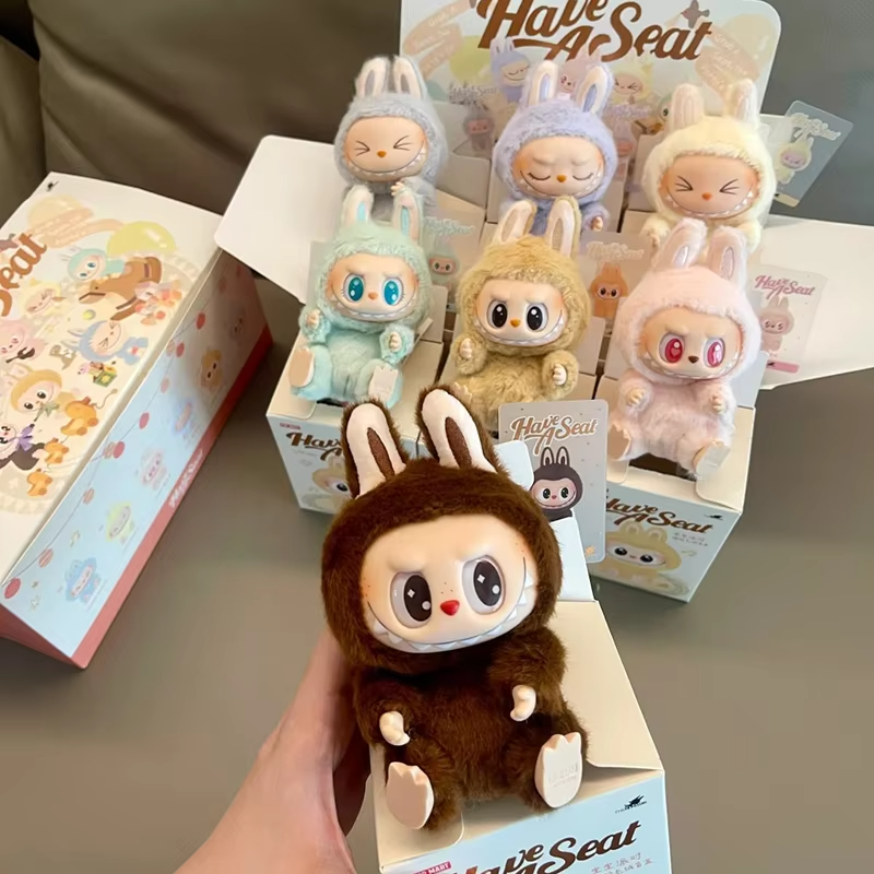 The Macaron Vinyl Face Pendant Doll Keychain Collection is a gift set for Real Labubu 2.0 Series Sitting Party