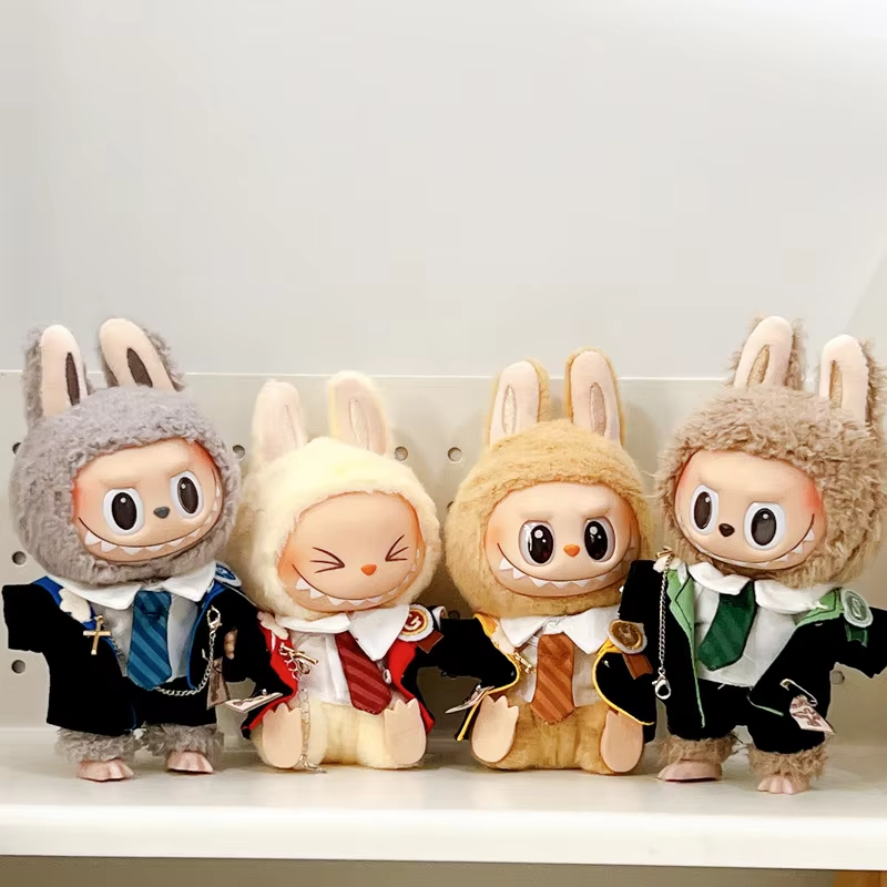 Fashion Accessories V1 V2 Shirt Hat Tie Coat Halloween Christmas Toys Pets Gifts Poter 17cm Labubu Doll Academy Magic