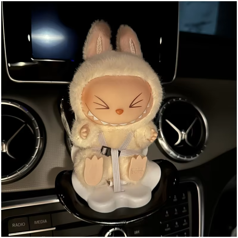 Meet the Labubu Macaron Plush Doll in the collectible BJD style, now designed as a clever air vent clip for your car - Image 6