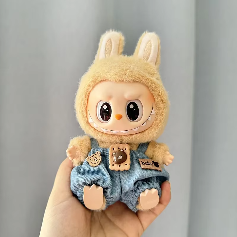 The doll accessories have been made according to the dimensions to fit the Labubu Dolls in the 15-17 cm range. Chic sitting party outfits. Soft doll accessories. 15-17 cm Labubu Dolls - Image 6