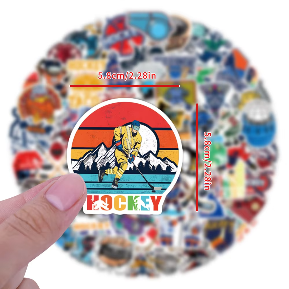 Description Product Title/Name: Funny Ice Hockey Decals of Hockey Ball Stikekr Sports Graffiti Toy for Luggage, Laptop, Guitar, Phone, and Cup 10/55/110PCS - Image 4