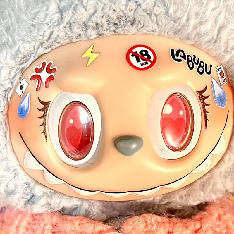 Customized Leather Shoes, Pearl Necklace And 17cm Stunning And Beautiful Eye Stickers from Labubu Fashion - Image 2