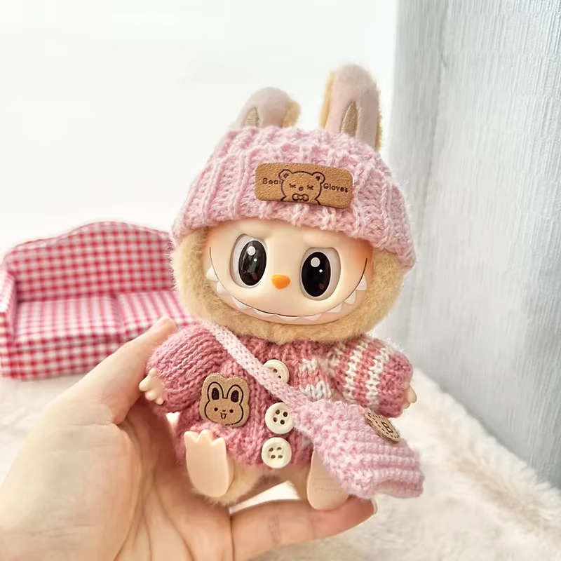 Labubu 17cm Monster Sweater, Pouch Extra Set