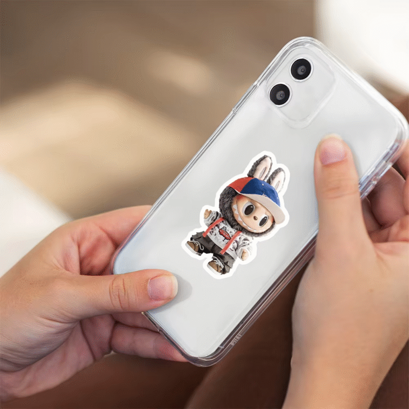 Cute Cartoon Doll Decals for Do-It-Yourself Phone Cases with Labubu Stickers, 10/30/50 pieces Children's water bottle notebook graffiti sticker - Image 4