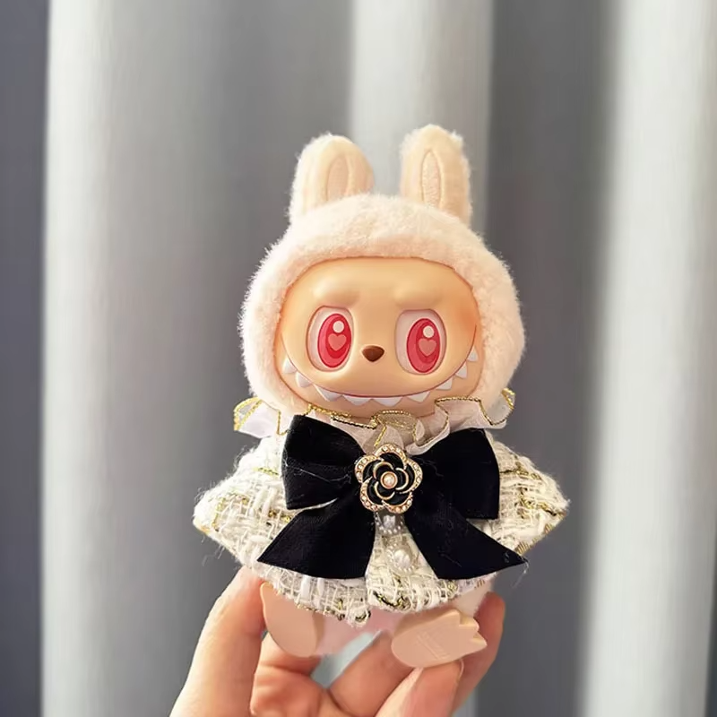 Let playtime explode with happy possibilities when you outfit your Labubu with the Labubu Clothes 17cm Pink Stitch Princess Dream Attire doll accessory—perfect for games, displays - Image 2