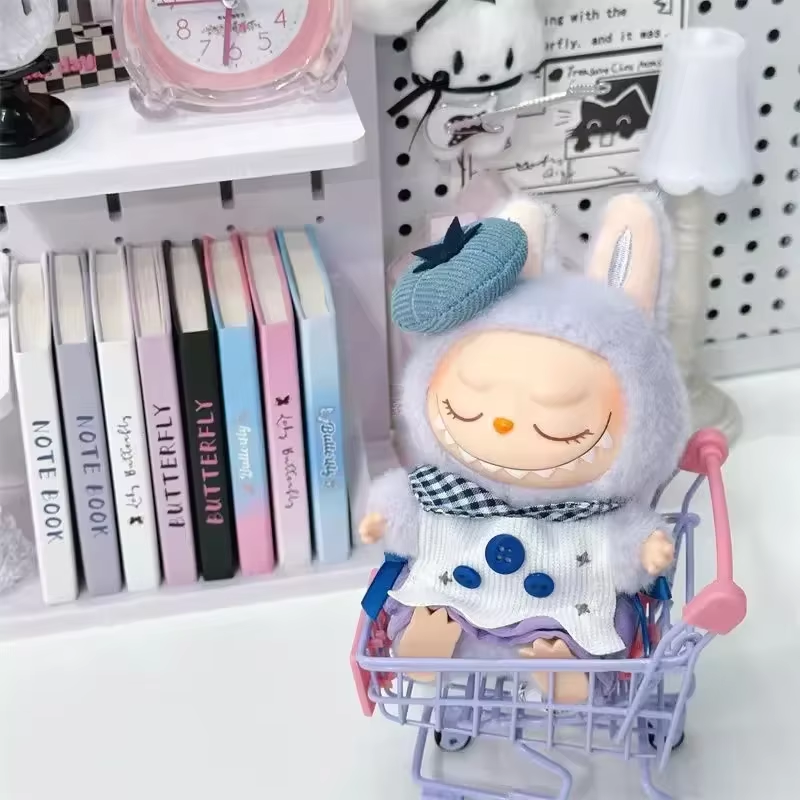 The 15cm Accessories for Labubu Plush Dolls - Apple Cake & Blueberry Cake Suit Outfits creates an adorable collection to the plush collection - Image 6