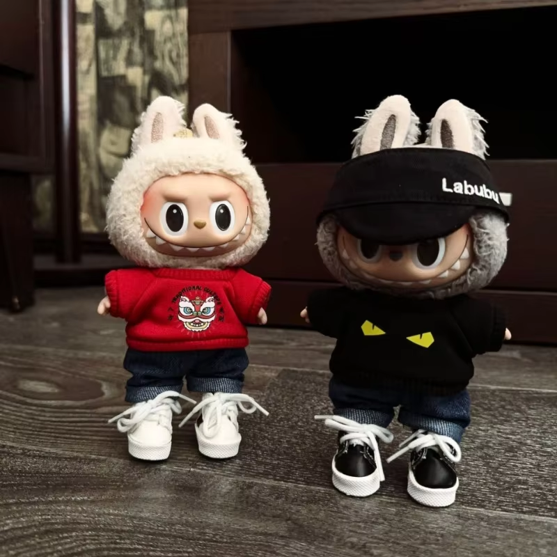 Labubu Clothing Trendy Hoodie Hat Sets for 15/17cm Dolls are must-have DIY toys for sitting-party-games fun - Image 5