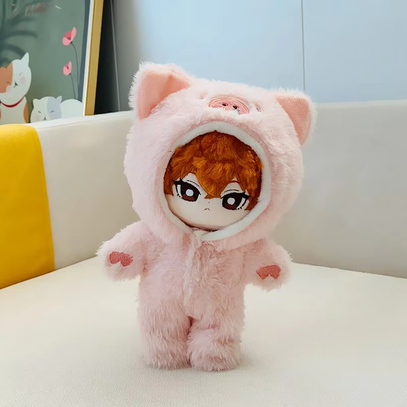 20cm Idol Cotton Doll Outfit Accessories: One-Piece Suits Collection for Dinosaurs, Foxes, Koalas, Cats, Raccoons, and Pandas - Image 2