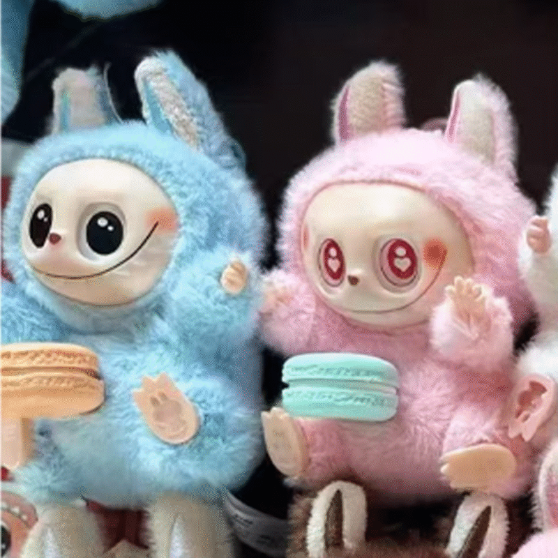 A new figure from the Macaron Biscuit series Labubu keychain action figure is a monster from a blind box. Toys and gifts hidden inside are a pleasant surprise for children; dolls can be retrieved out - Image 6