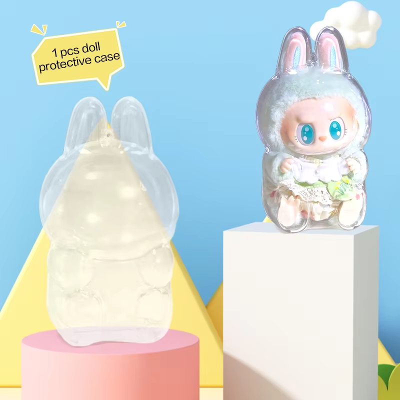 LABUBU'S TRANSPARENT SEAT CASE CHARMS FOR LABUBU PLASTIC CASE BACKPACKS - Image 6