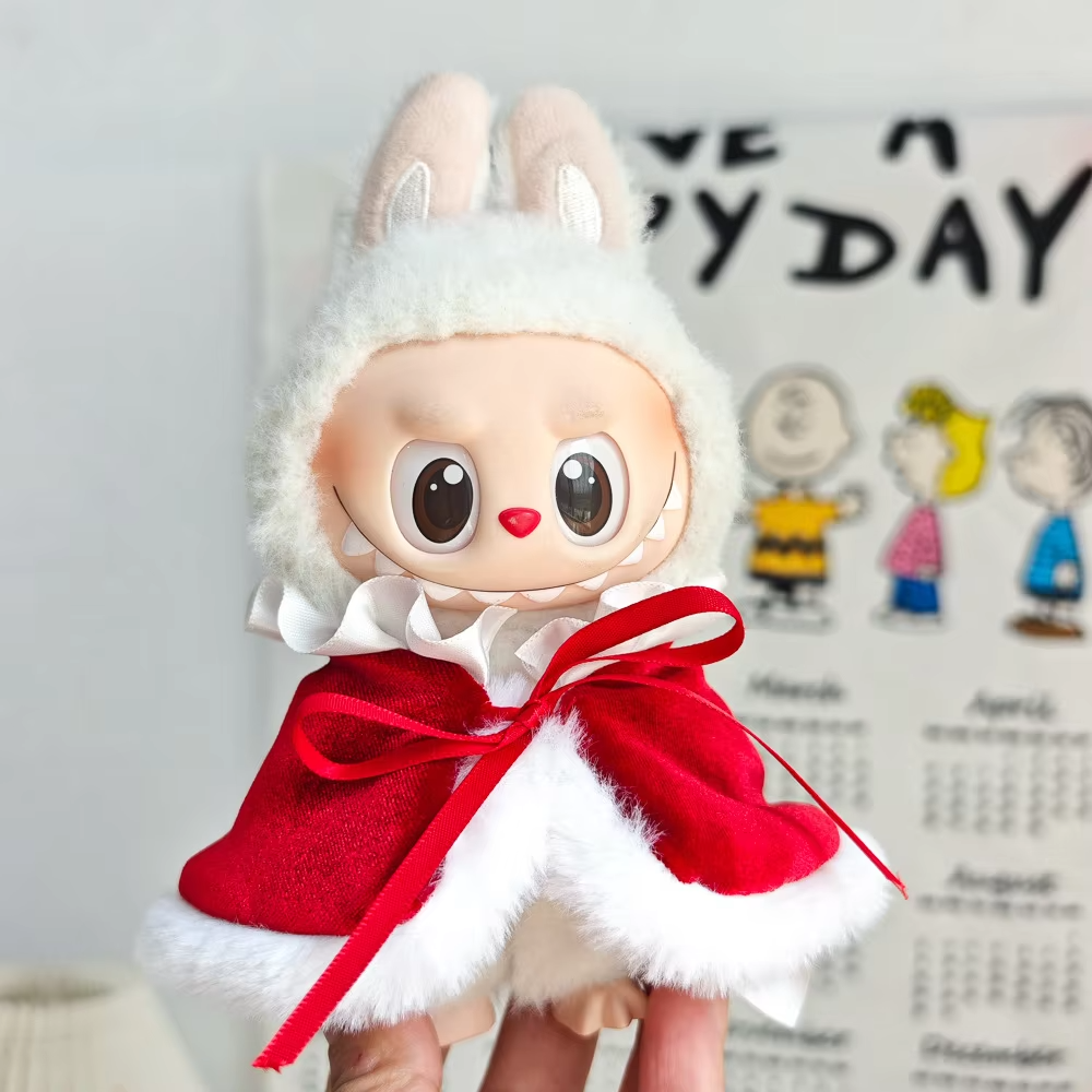 Clothes of a 17cm Labubu doll DIY Kids' Gift: Regal Monster Attire Crown & Shawl V1|V2|V3 - Image 5