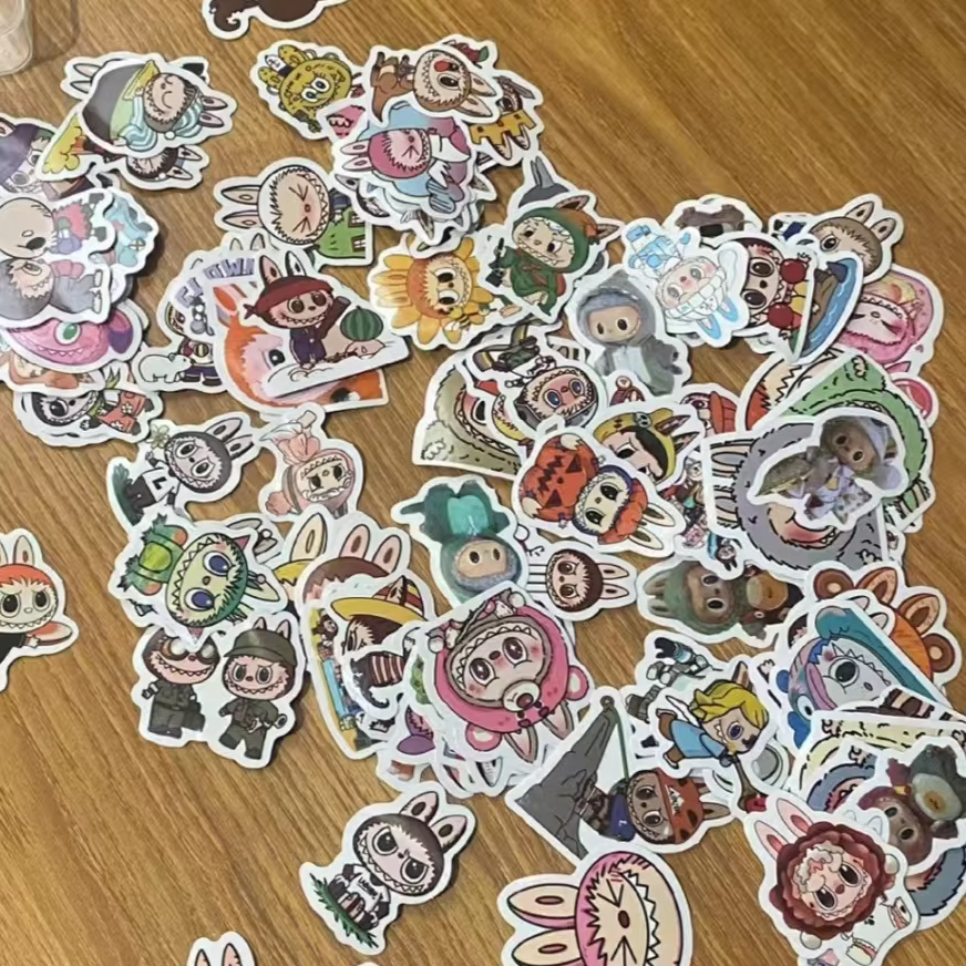 103 Brand New Labubu Decals Waterproof Vinyl Stickers, Adorable Cartoon Kawaii Water Bottle Stickers for Kids and Teens, and Sleek Laptop, Waterproof Vinyl Stickers - Image 3