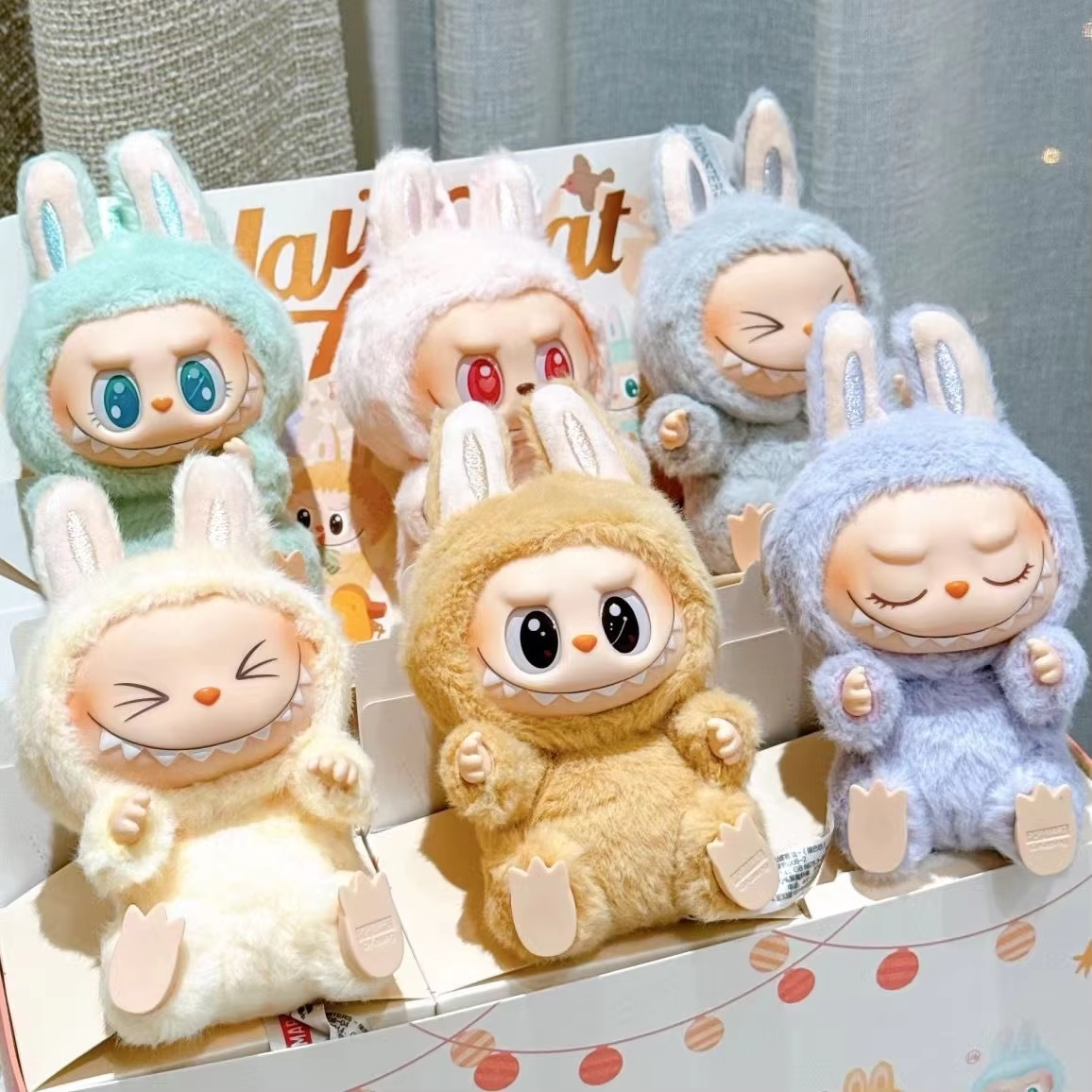 New Labubu Seat Series PVC Keychain Pendant Doll with Bag. Kawaii Birthday gift. Monster replica keychain - Image 6