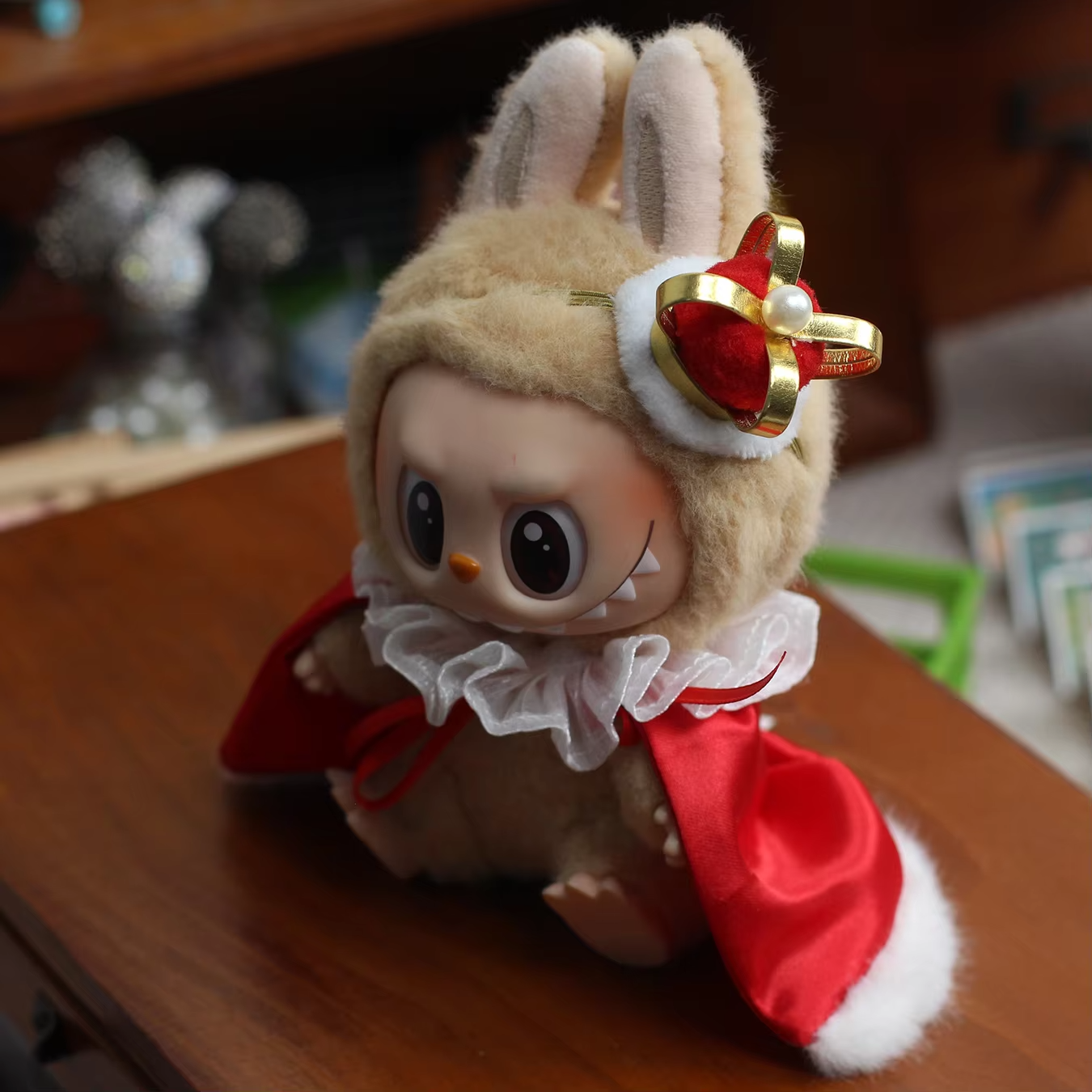 Clothes of a 17cm Labubu doll DIY Kids' Gift: Regal Monster Attire Crown & Shawl V1|V2|V3 - Image 4