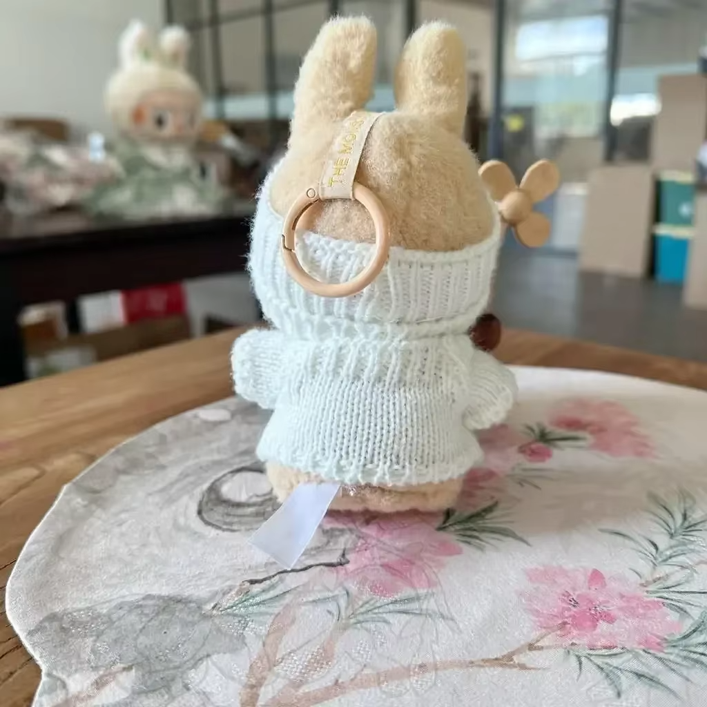 Funny and Adorable Baby Clothes Presents for Christmas: New Doll Clothes Pendant Set LABUBU Bear Hat Love Sweater Set Doll Accessories Made at Home - Image 5