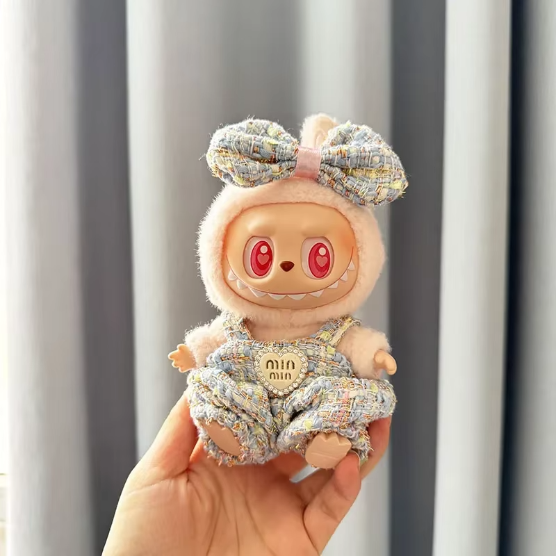 Let playtime explode with happy possibilities when you outfit your Labubu with the Labubu Clothes 17cm Pink Stitch Princess Dream Attire doll accessory—perfect for games, displays - Image 4