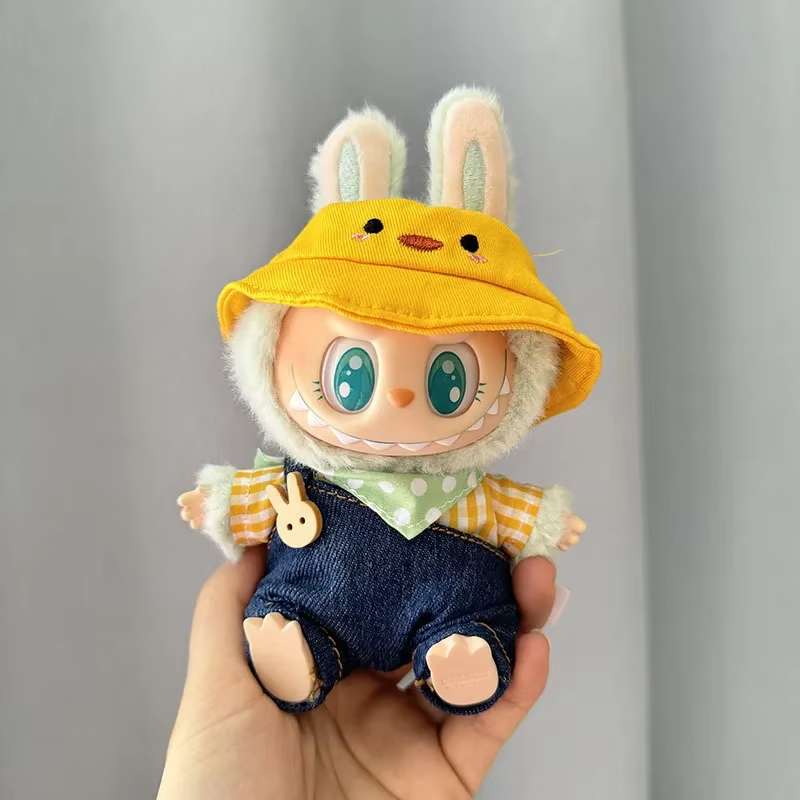 The doll accessories have been made according to the dimensions to fit the Labubu Dolls in the 15-17 cm range. Chic sitting party outfits. Soft doll accessories. 15-17 cm Labubu Dolls - Image 5