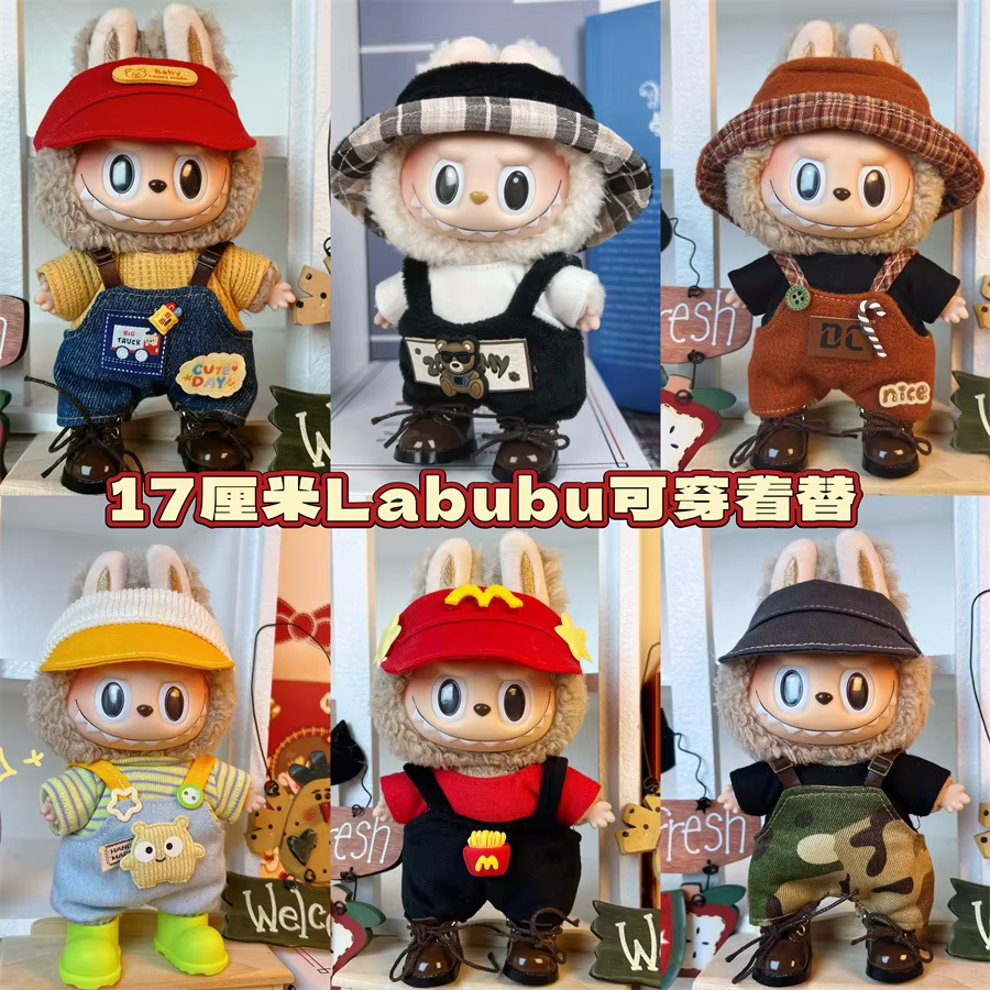 Winter Outfits of Kpop Exo Labubu Idol Clothes for 17cm Mini Plush Dolls Gift - Image 4