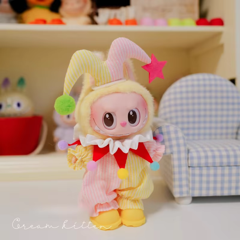 Pretty as a ticket stub from a carnival dream, the Cream Cat Doll Outfit revs up any Labubu, turning playtime into an instant Ringmaster moment - Image 3