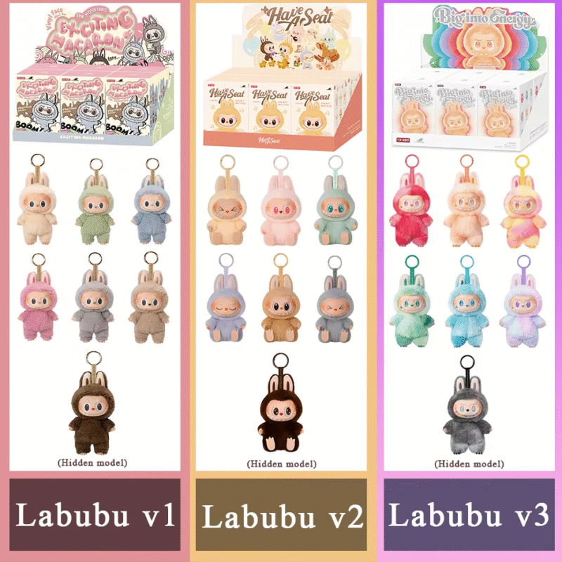 Popmart Labubu Figure Monster Sitting Party Action Blind Box Gifts Toys With Labubu Miniature model Decoration