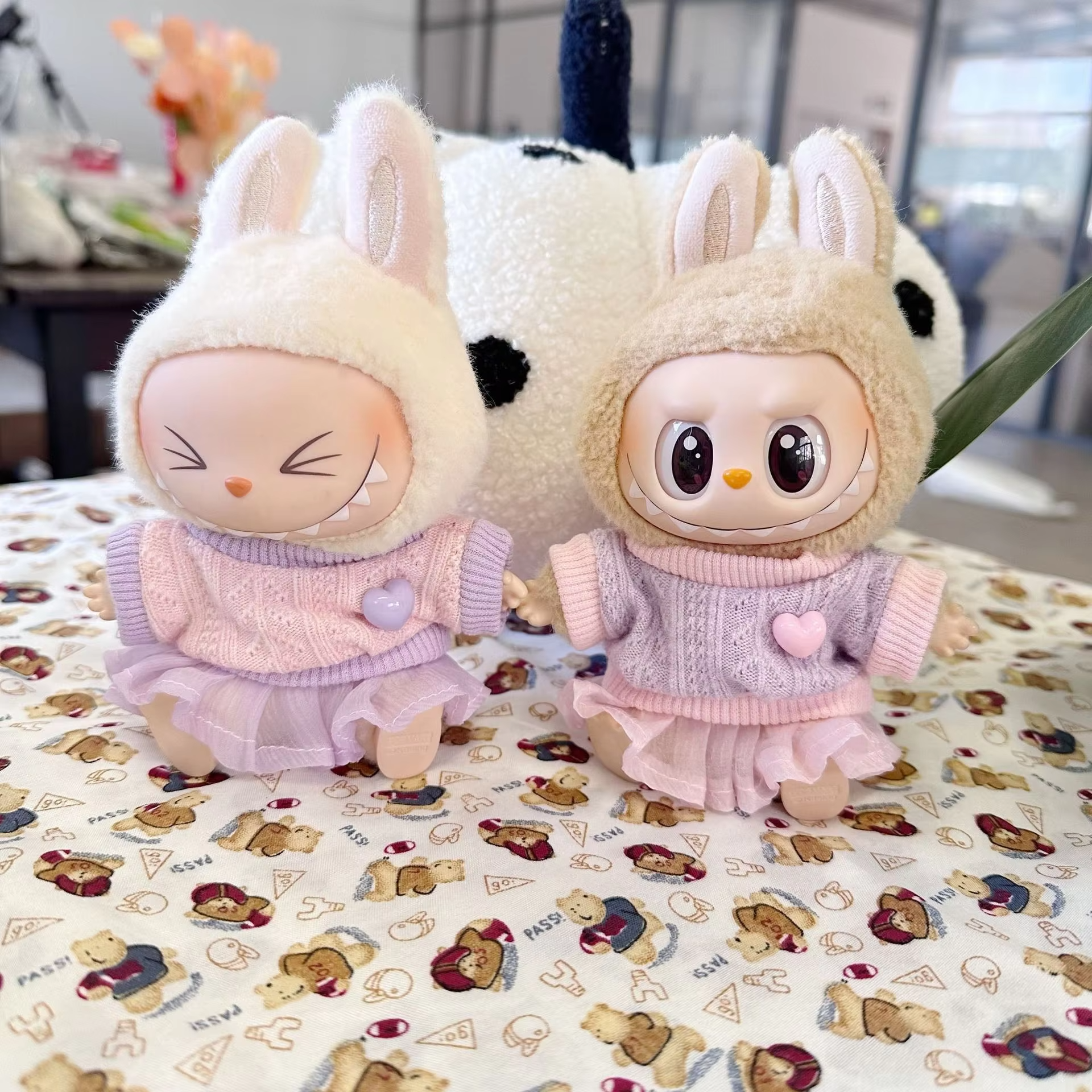 Luxury 17cm Boutique Labubu Wear Delightful Pink Dress Labubu Set Couture Labubu Pretty Doll Pull-Over - Image 3