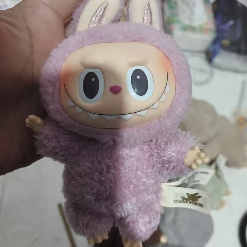 Macaron Generatio Series 17cm Labubu Mysterious Blind Box Heart Beat Girls' Toys: Vinyl Face Labubu Plush Doll Backpack Pendant - Image 6