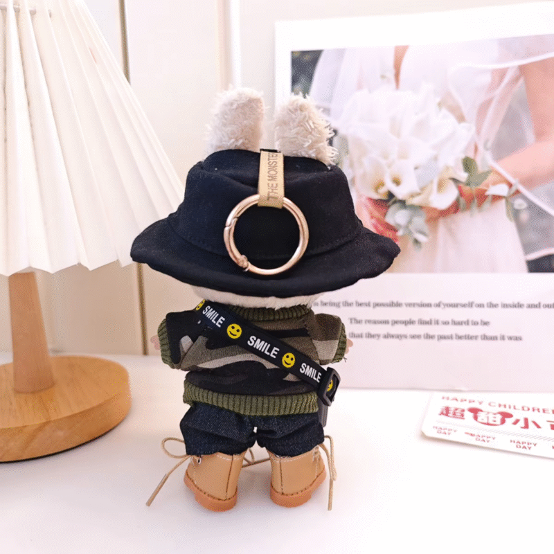 The Labubu Gen 1 & 2 Vinyl Blind Box Keychain with Gold Trims isn’t just another trinket; it’s a miniature icon that elevates your bag - Image 4