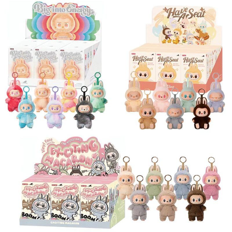 Popmart Labubu Figure Monster Sitting Party Action Blind Box Gifts Toys With Labubu Miniature model Decoration - Image 3