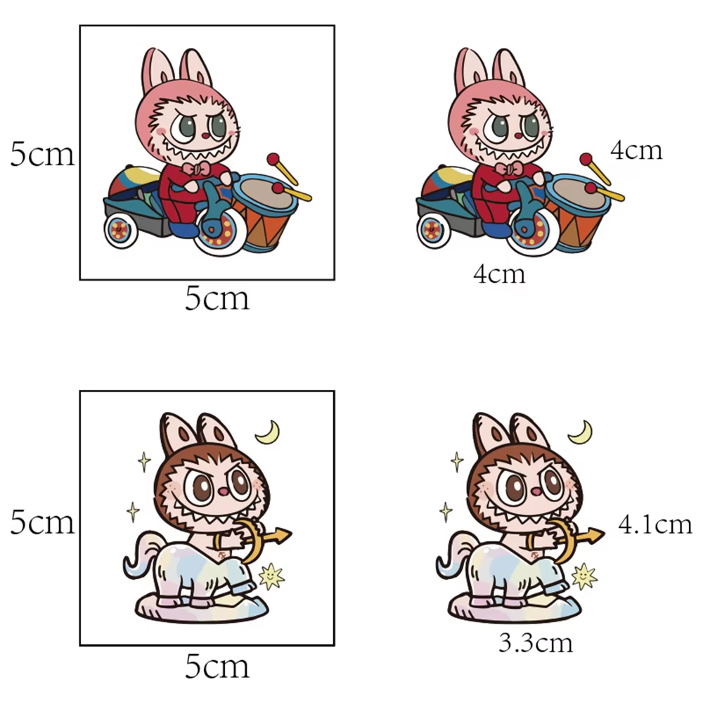 20 Pieces Of Cute Labubu Cartoon Tattoo Stickers For Kids – Temporary And Waterproof Fake Tattoo Decals For Birthdays – Wonderful Additions For Kids’ Themed Celebrations - Image 5
