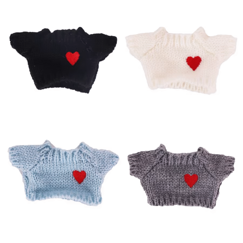 Gifts for Girls Hoodie and Floral Dress with a Sweater and Jeans for 17cm Dolls - Image 4