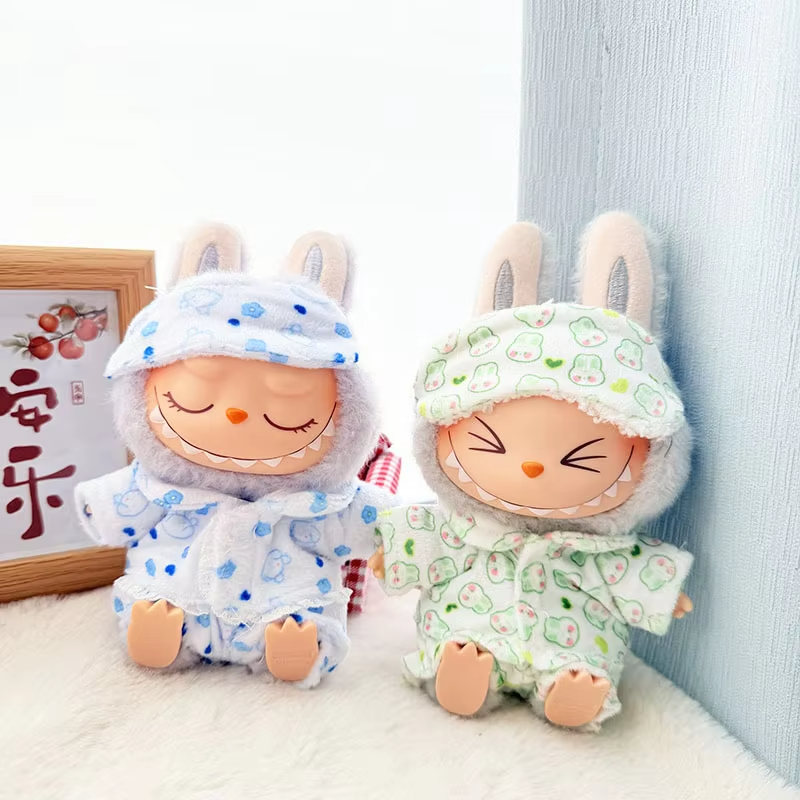 Exo Clothing for Korea Kpop Plush Dolls Labubu I II Idol Dolls Clothes Eye Mask Pajamas Three Piece Set Accessories 17cm - Image 3