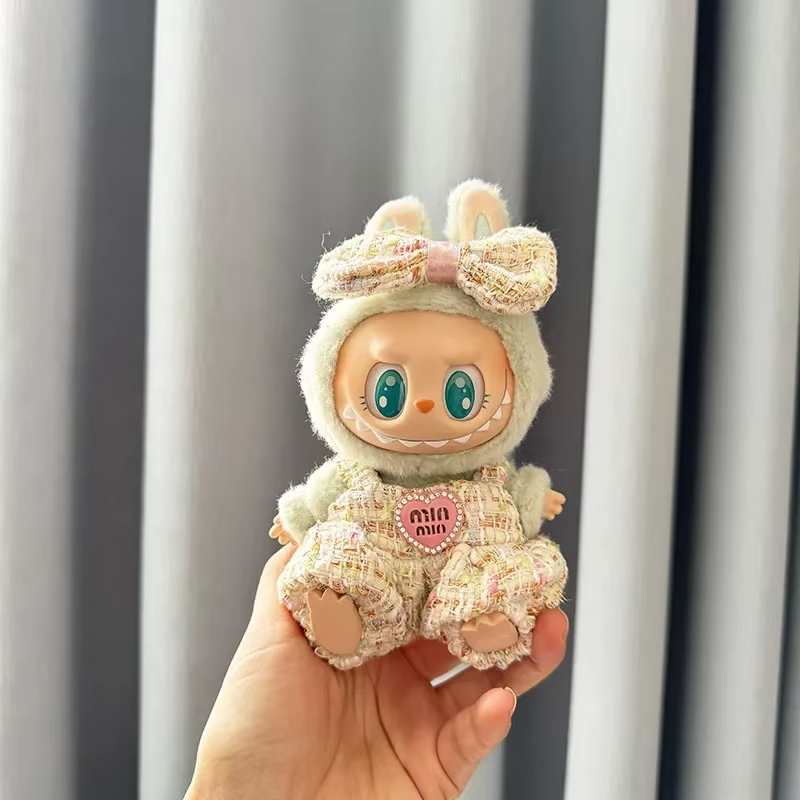 Let playtime explode with happy possibilities when you outfit your Labubu with the Labubu Clothes 17cm Pink Stitch Princess Dream Attire doll accessory—perfect for games, displays - Image 3