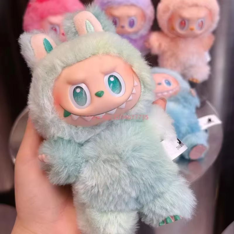 100% authentic Labubu V3 V2 V1 at Pop Mart The Macaron Series Vinyl Plush Pendant Blind Box Gift: Monsters High Energy Ahead - Image 3