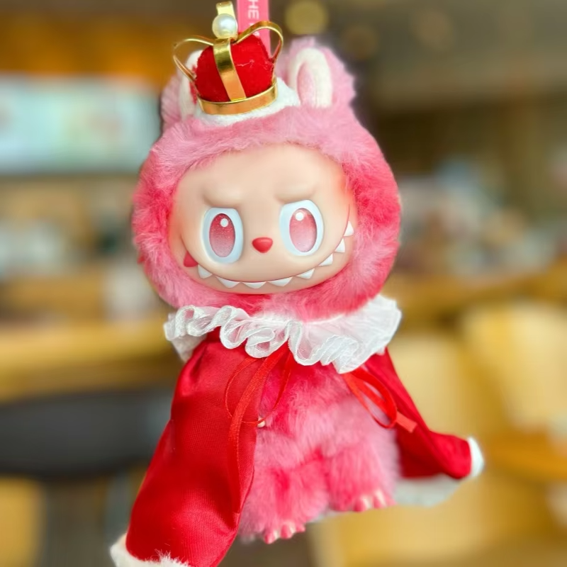 Crown-and-Cloak Apparel for 17cm Labubu Spark Fancy in Energy Blind Box Labubu Pendant Packgings