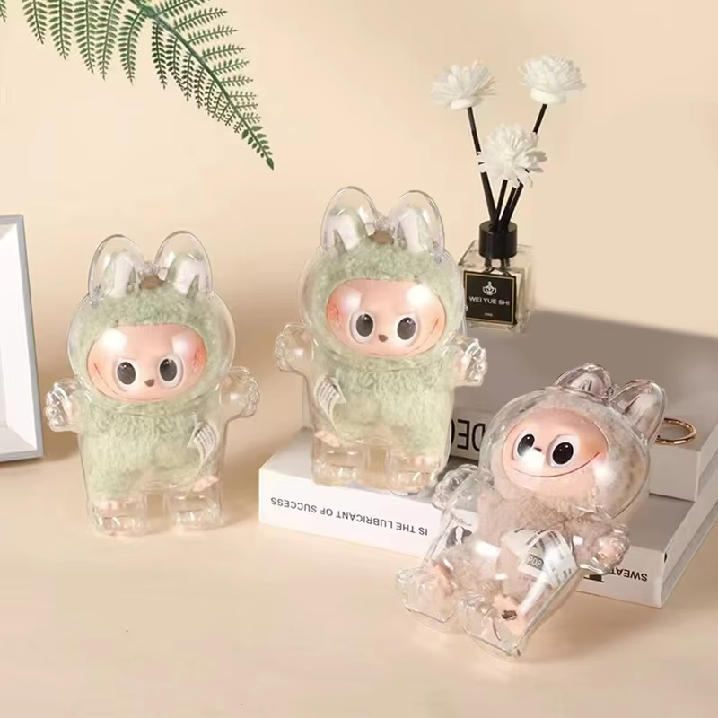 LABUBU'S TRANSPARENT SEAT CASE CHARMS FOR LABUBU PLASTIC CASE BACKPACKS - Image 3