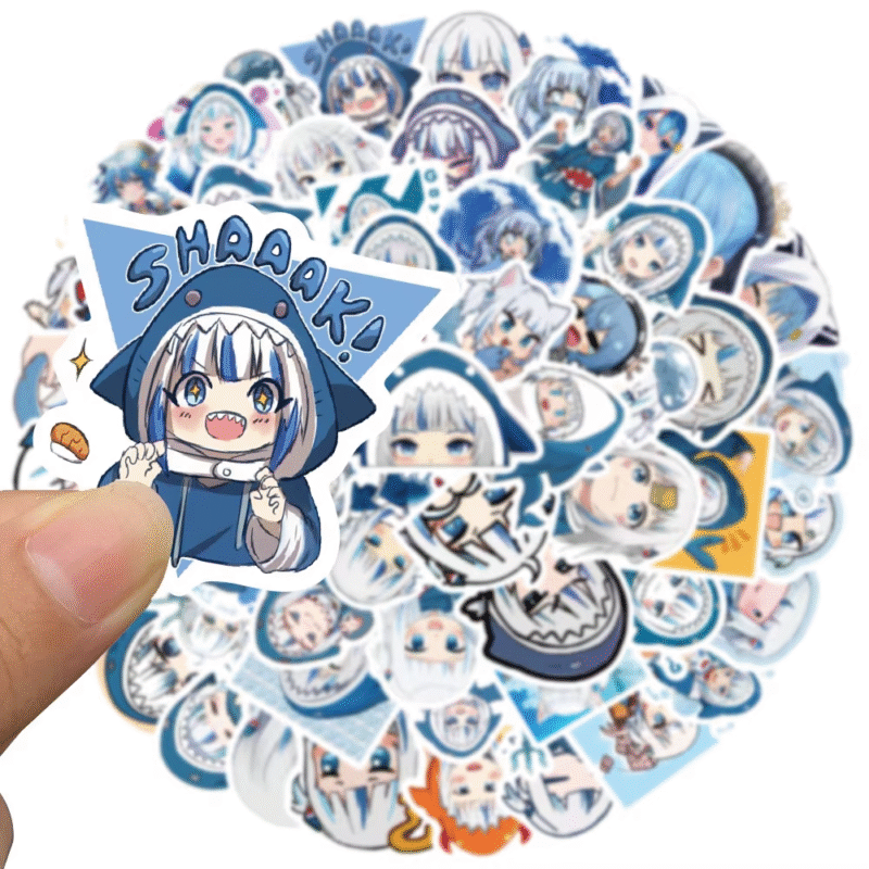 You may also consider Cute Chibi Gawr Gura Blue Shark Girl Meme Anime Stickers 10/30/50 pieces for wholesale use on laptops, iPads, guitars, and skateboards - Image 4