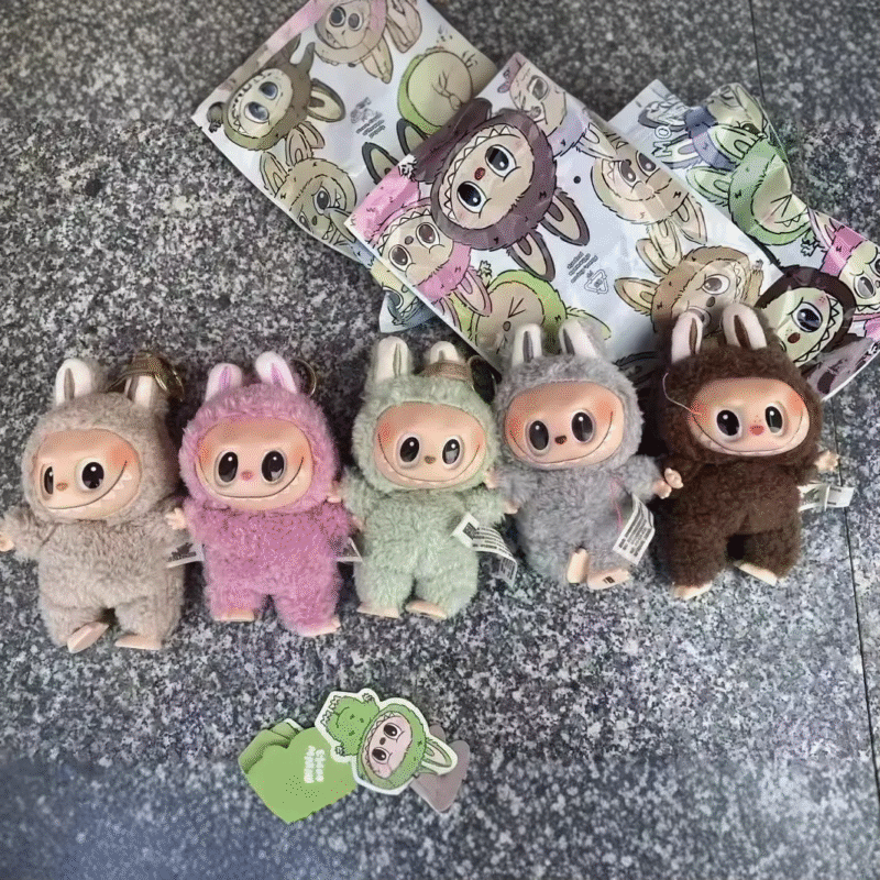 Supply and Wholesale of Labubu's First-Gen Inlaid Eye Heart-fluttering Macaron Blind Box Plush Toy