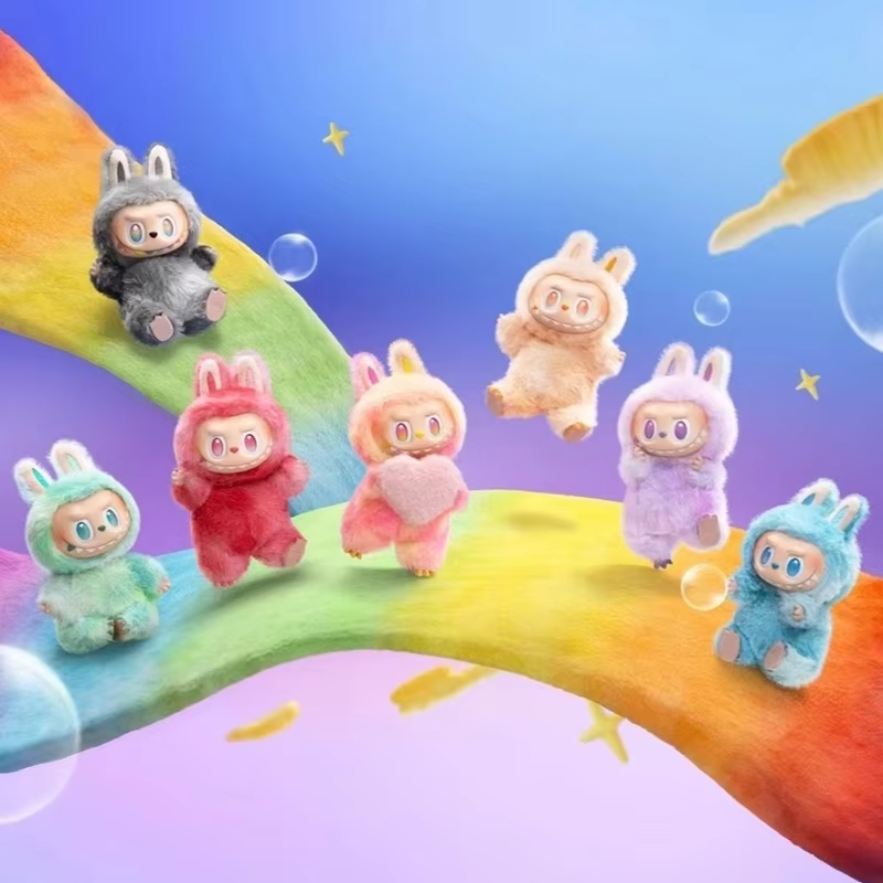 100% authentic Labubu V3 V2 V1 at Pop Mart The Macaron Series Vinyl Plush Pendant Blind Box Gift: Monsters High Energy Ahead - Image 5